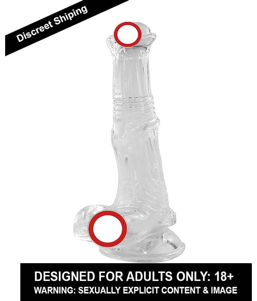 Transparent Jelly Horse Dildo | Big Dildo | 10 Inch Artificial Penis | Sexual Dildo For Women By Naughty Nights + Free Lubricant