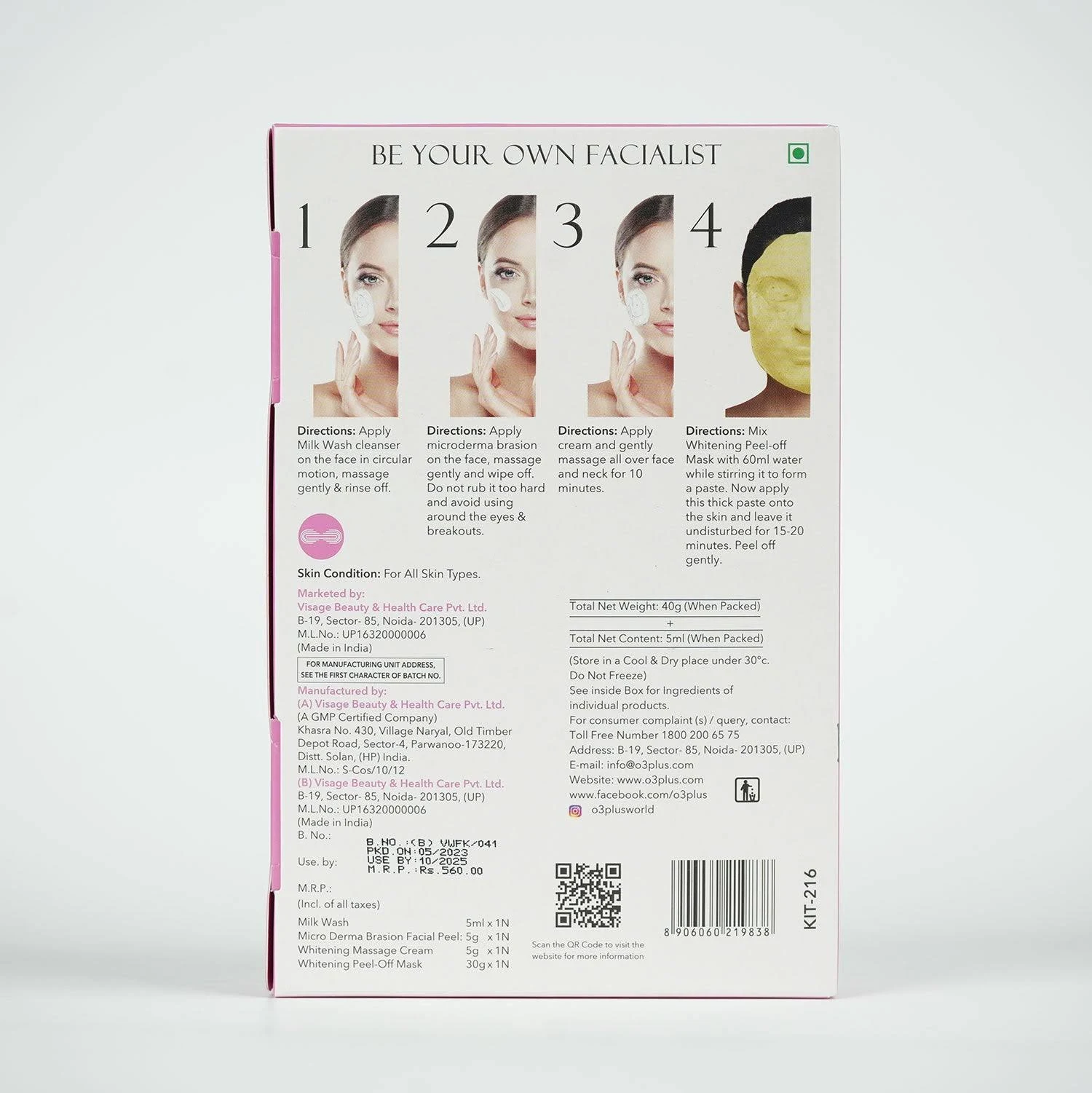 O3+ Brightening Facial Single Dose Kit view 2