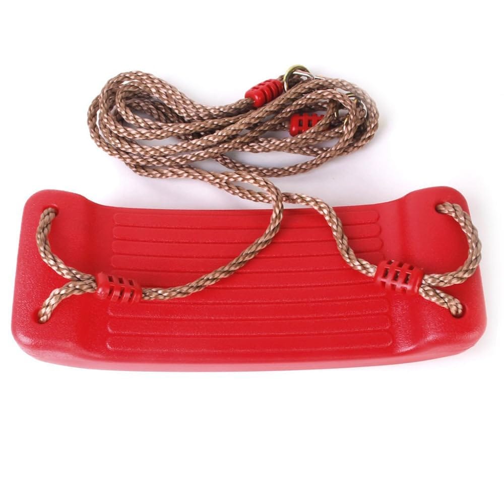 REZNOR Kids Indoor Outdoor Plastic Swing Seat with Hight Adjustable Rope Strong Tree Swing for Playground Backyard Holds 120kg for 3-12 Years Kids Children view 2
