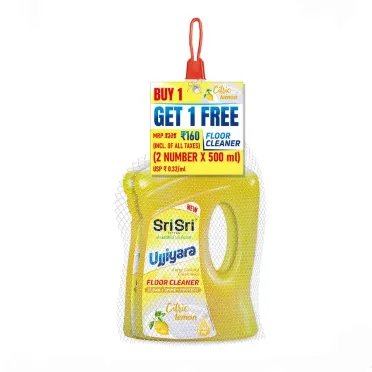Ujjiyara Floor Cleaner Citric Lemon - Long Lasting Freshness, 500 ml (Buy 1 Get 1)