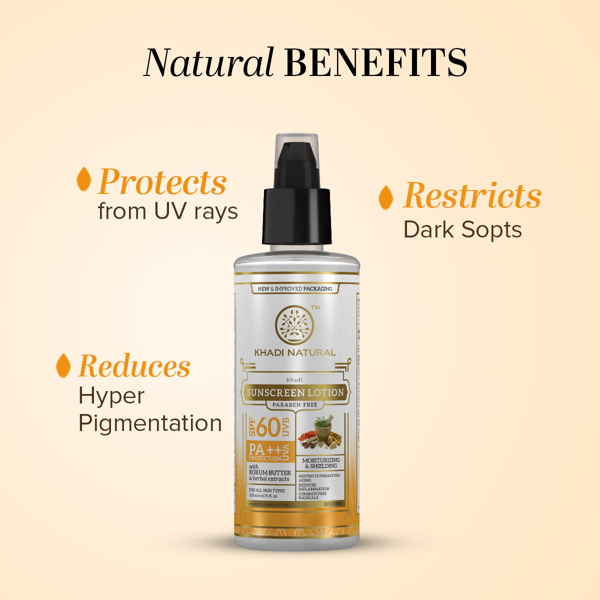 Khadi Natural Sunscreen Moisturising Lotion - SPF 60 - 100ml view 2