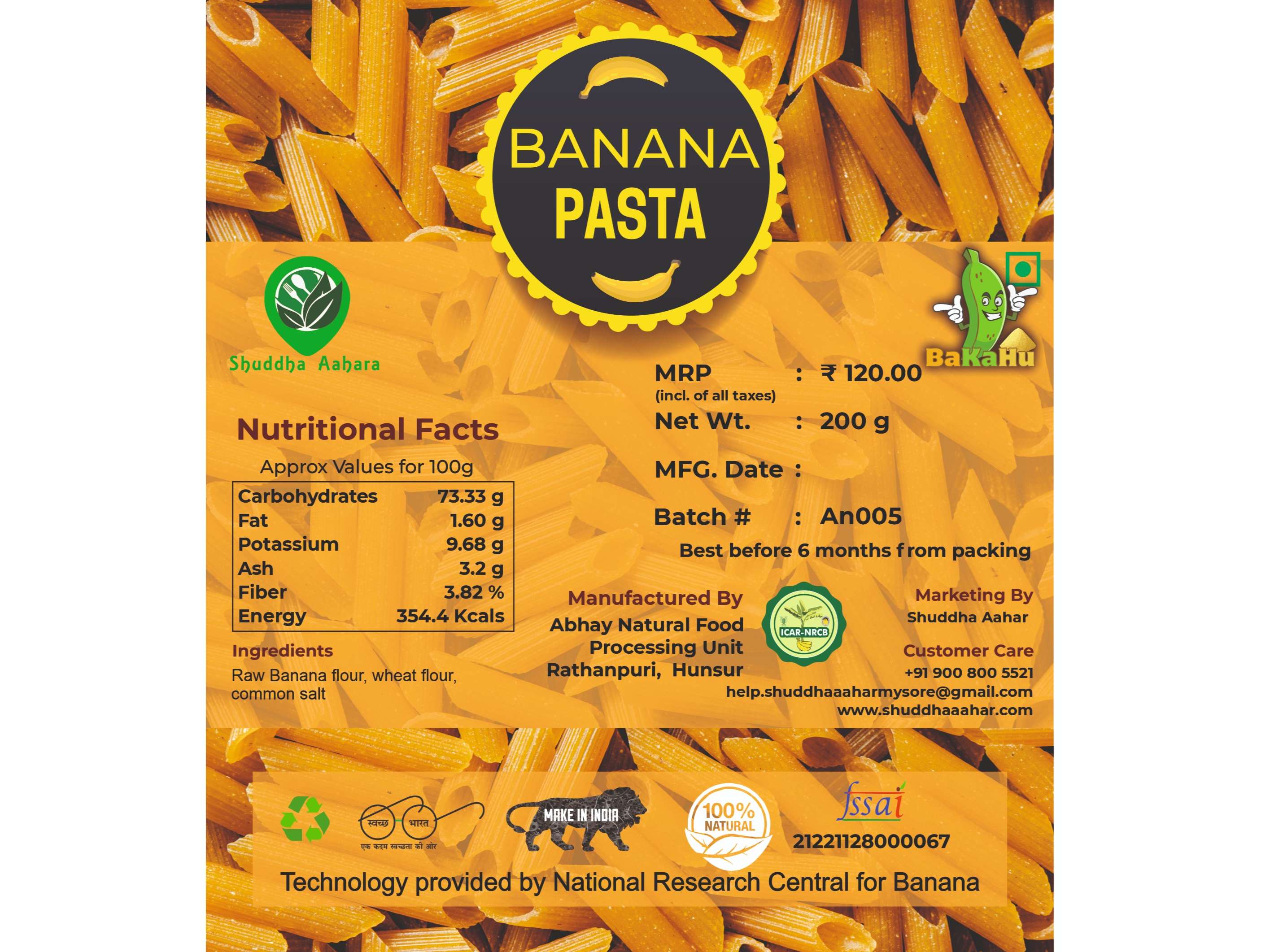 Bakahu - Millet Spinach Pasta 180g