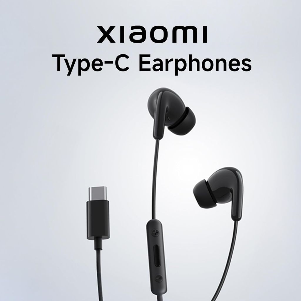 XIAOMI Type-C in-Ear Earphones with 12.4mm Drivers, HD Microphone, and IP54 Dust & Water Resistance view 2
