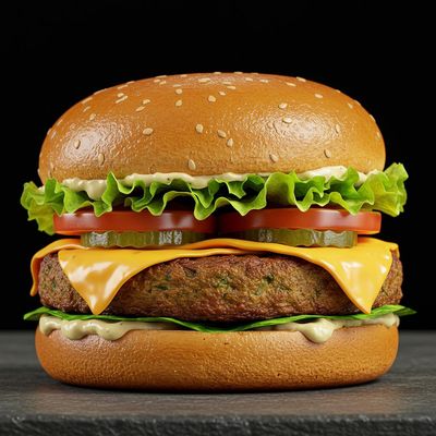 Crispy Veg with Cheese Burger