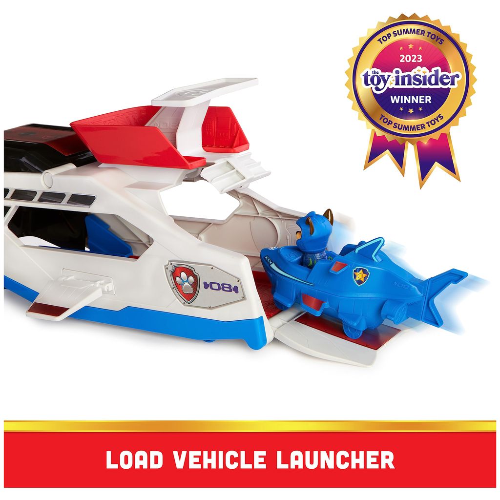 Paw Patrol Aqua Pups Whale Patroller Team Vehicle with Chase Action Figure, Toy Car and Vehicle Launcher, Kids Toys for Ages 3 and up|Made in India view 2