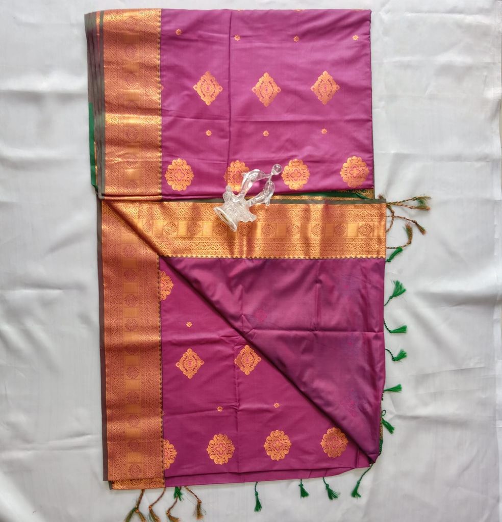 Vastrakala Style Wedding Soft Silk Saree with Blouse view 2