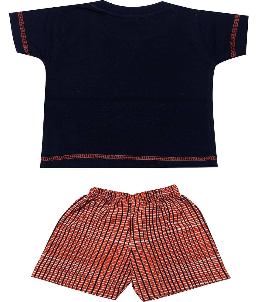 Kideon Pack of 1 Baby Boys 100% Cotton Top & Shorts ( Black ) view 2