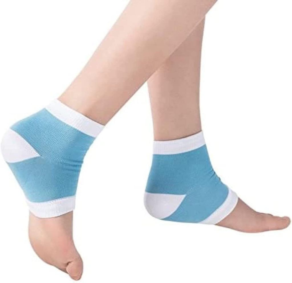 EZYFIT Moisturizing Gel Heel Socks with Open Toe Botanical Gel Pad for Dry Hard Crack and Pain Relief for Men and Women - Free Size view 2