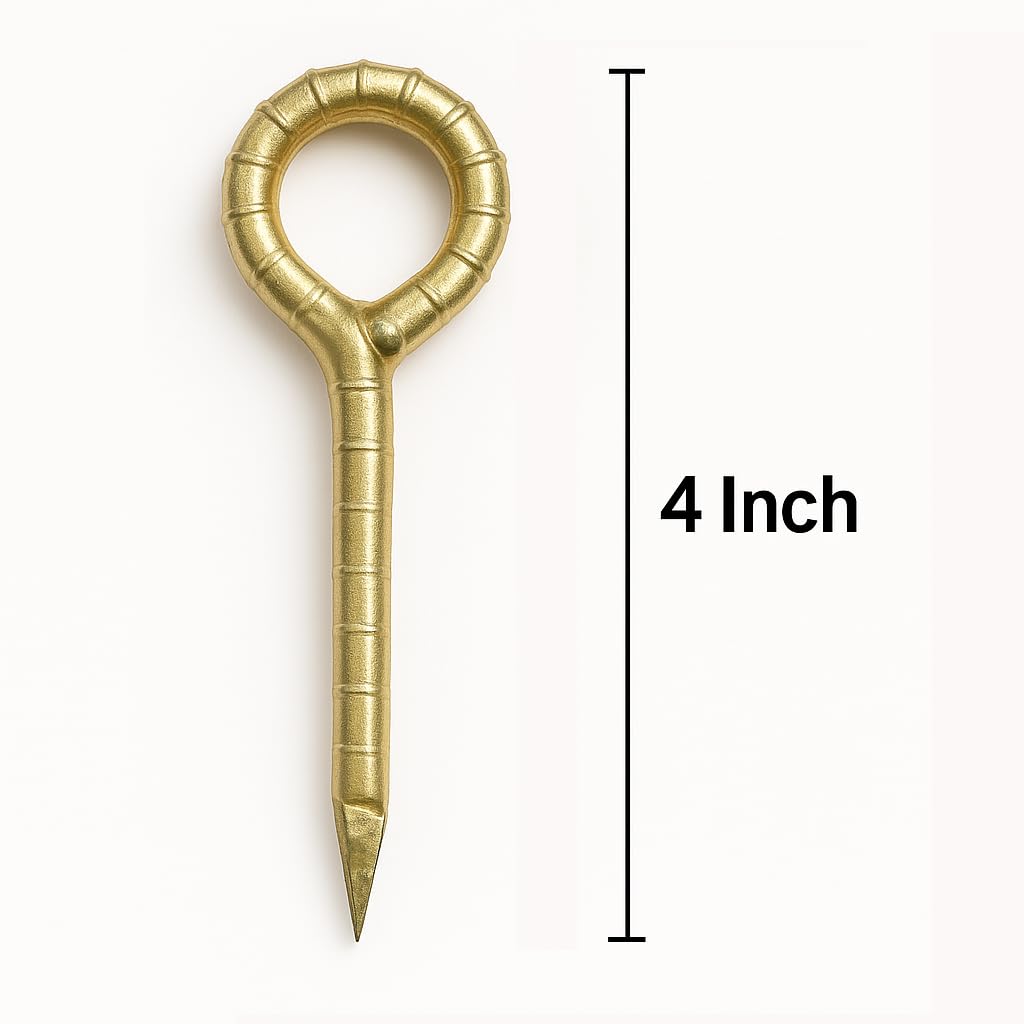 Masonry Screwbolt Hooks (Pack of 3) � 4 Inch Heavy Duty Thunderbolts Eye Bolts � Multi-Use Kondi Eyebolt for Garden, Wall, and Concrete Fixing | Zinc Coated Steel Ring Pins view 2