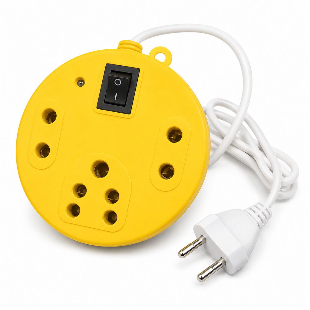 Multi-Socket Extension Board WIth An Integrated Power Switch And Indicator Light.with 3 Meter Long Copper Wire view 2