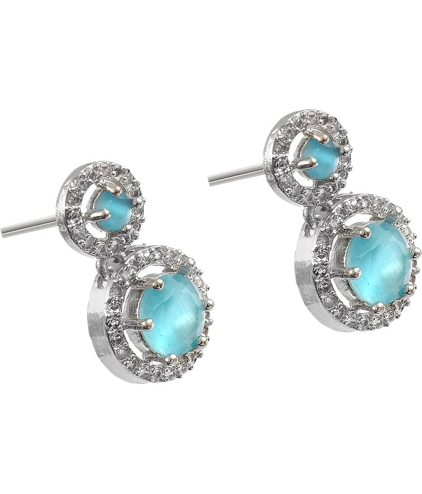 Jewar Mandi - Pink Drop Earrings ( Pack of 1 ) view 2