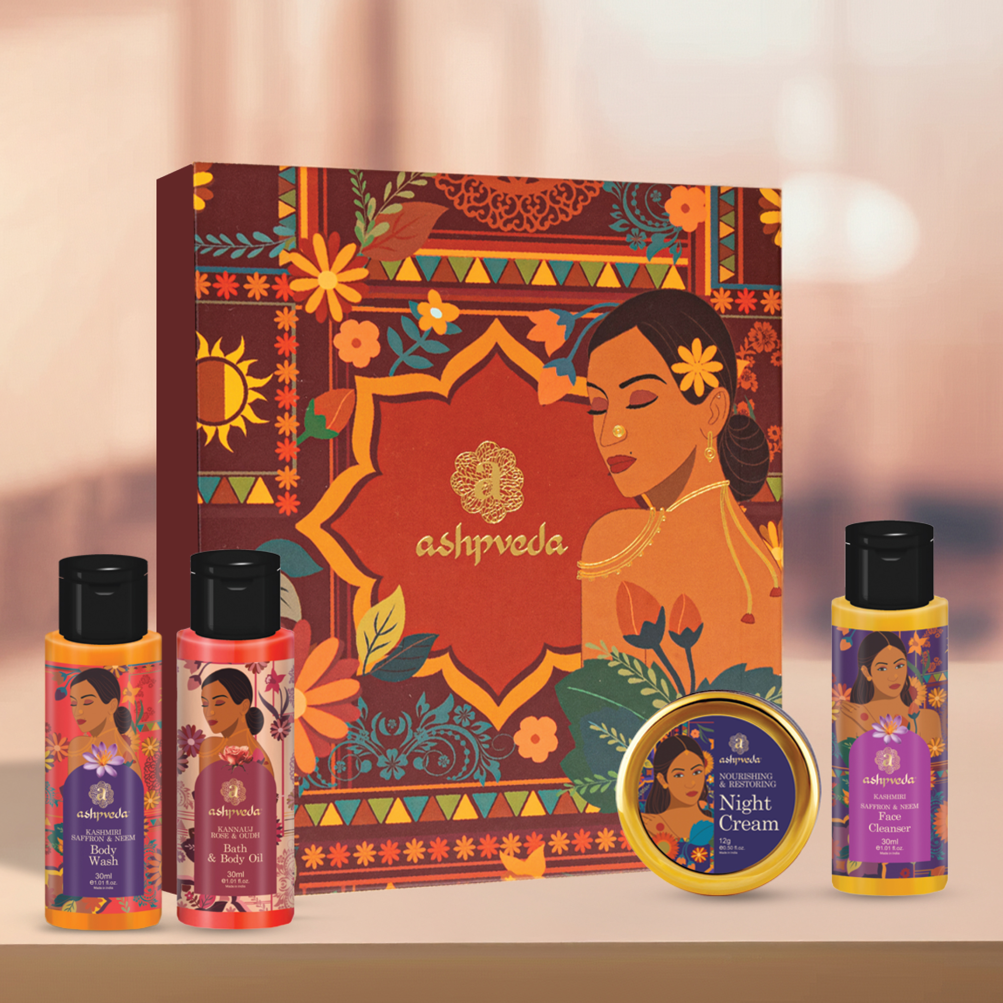 Ashpveda Elegance Skin & Body Care Gift Box Kit
