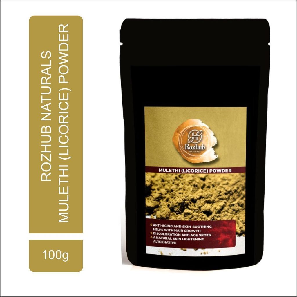 Rozhub Natural Mulethi (Licorice) Hair & Face Mask Powder - 100g view 2