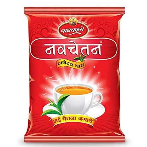 Wagh Bakri Navchetan Danedar Chai | Strong Leaf Tea | 250 gm each | Pack of 4 | 1 Kg pack view 2