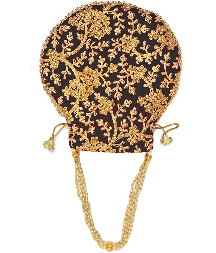 Bulbul Black Silk Potli view 2