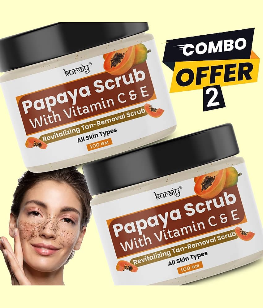 KURAIY Anti Tan Facial Scrub For Men & Women ( Pack of 2 )