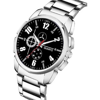 HRV Men's Round Dial Silver Strap Analog Watch view 2