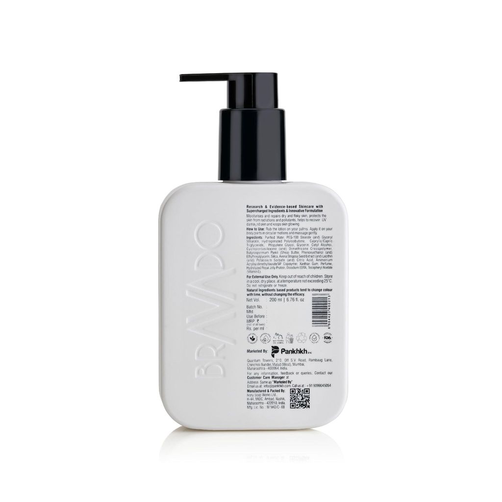 BRAVADO Hydra Soft Body Lotion with SPF | Deep Moisturizing & Nourishing | Soothing, anti-aging, & Anti Irritant Skin | Repair Rough, Dry Skin | Body Cream, Moisturizing Cream, Jelly Protein | 200ml view 2