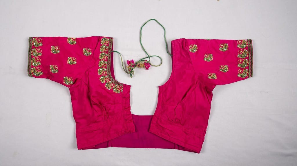 Readymade Designer Saree Blouse With Hand Embroidery Work view 2