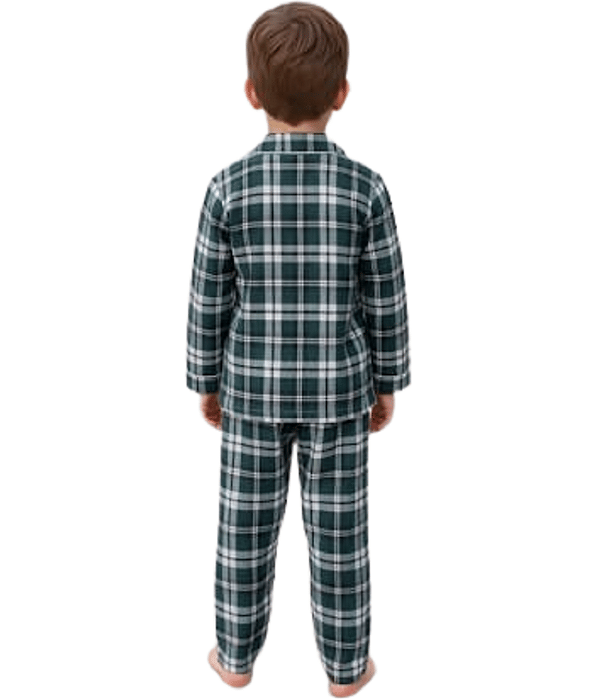 harshvardhanmart.com Pack of 1 Boys 100% Cotton Nightsuit Set ( Magenta ) view 2