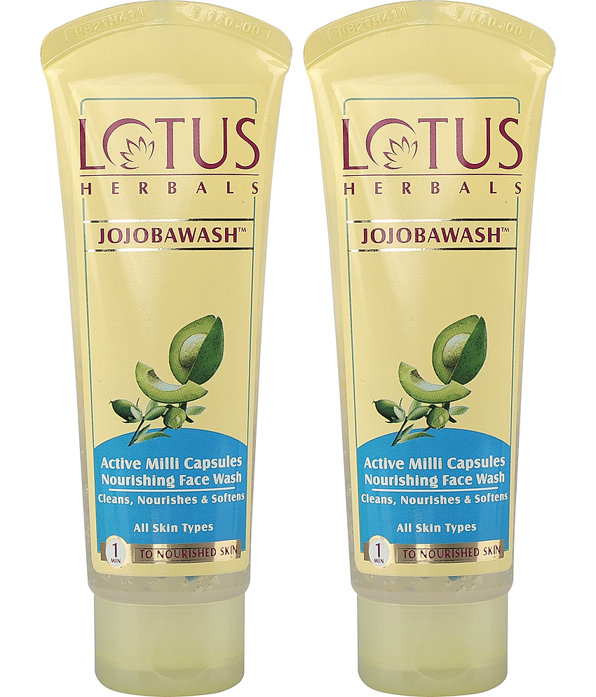 Lotus Herbals Jojobawash Active Milli Capsules Nourishing Face Wash120g ( Pack Of 2 ) view 2