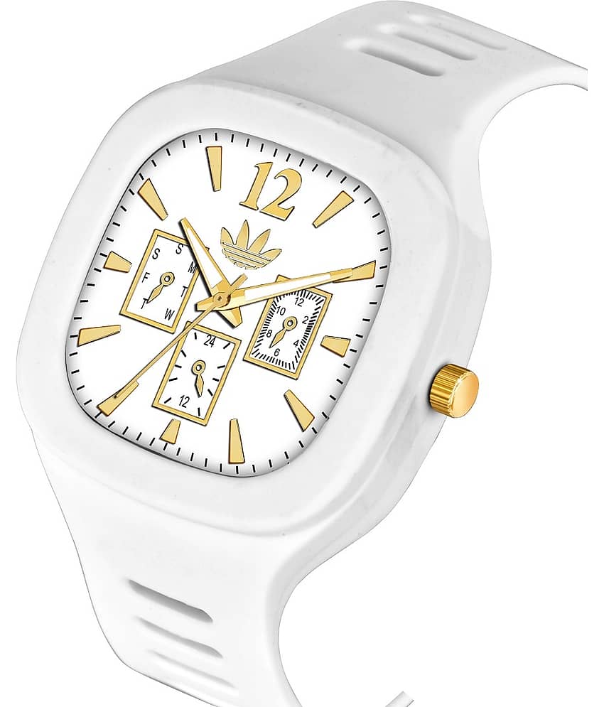 Hala Miller-White-Chrono Silicon Analog Men's Watch view 2