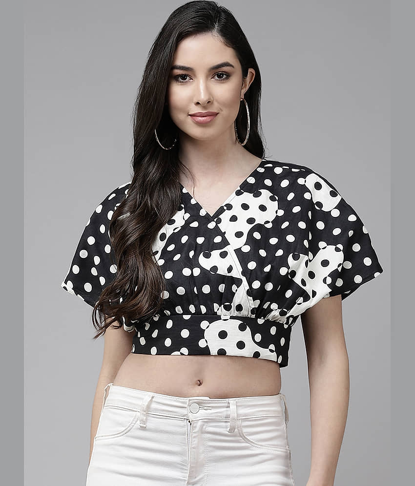 The Dry State Women's Rayon Crop Top ( Multicolor ) view 2