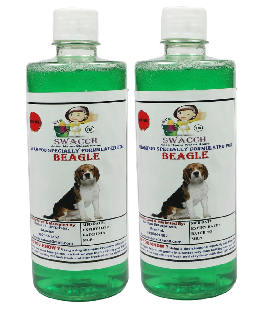 SWACCH Shampoo Specially FORMULATED for Beagle (500ML) (Pack of 2) NEEM ALOVERA view 2
