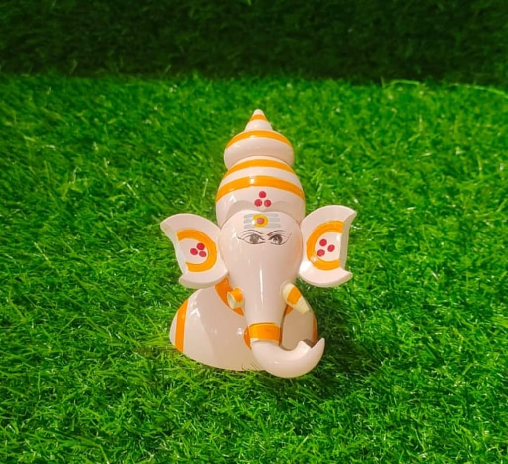 :* Set of 3 Handmade Wood Ganesha Statues* Traditional Indian Home Decor Accents* Unique Gifts for Ganesh Chaturthi view 2