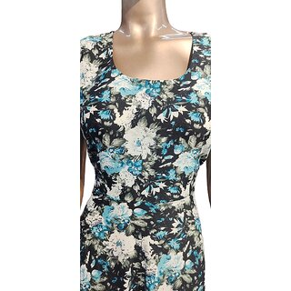 Women's Polyester Beautiful Delta Print Midi Frock and Lycra for pretty look. view 2