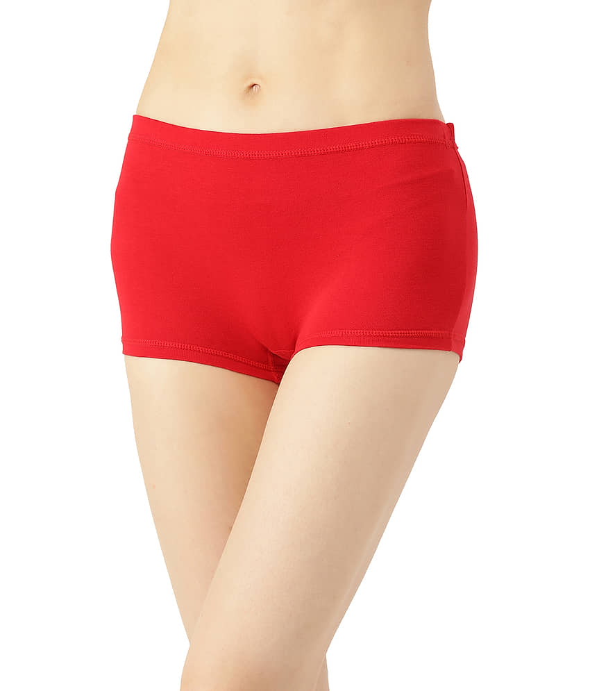 Leading Lady Pack of 3 Cotton Women's Boy Shorts ( Multi Color ) view 2