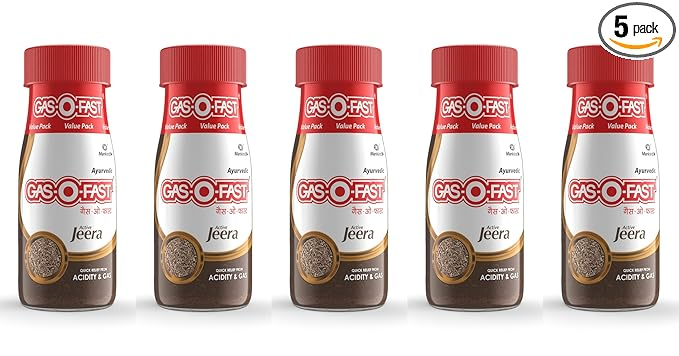 GasOFast Active Jeera Bottle 100 gm (Pack of 5)