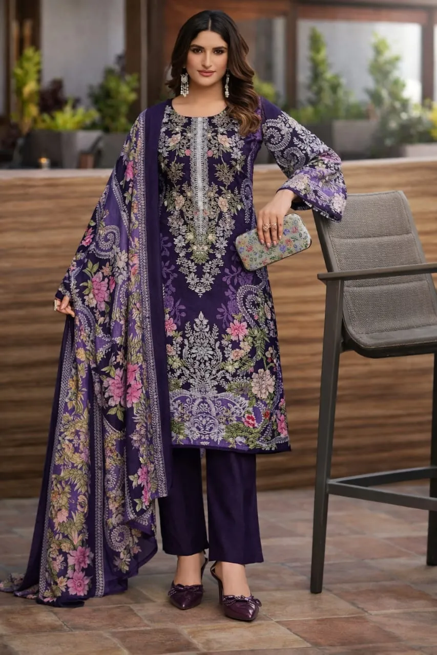 Fabric pure cottonPakistani style Embroidery or printed unstitched dress material..