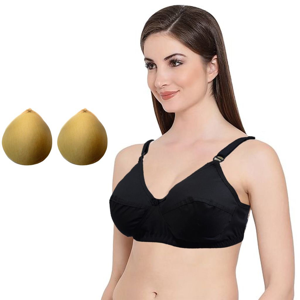 Mastectomy Cancer Pocket Embroidery Cotton Bra With Two Inserts