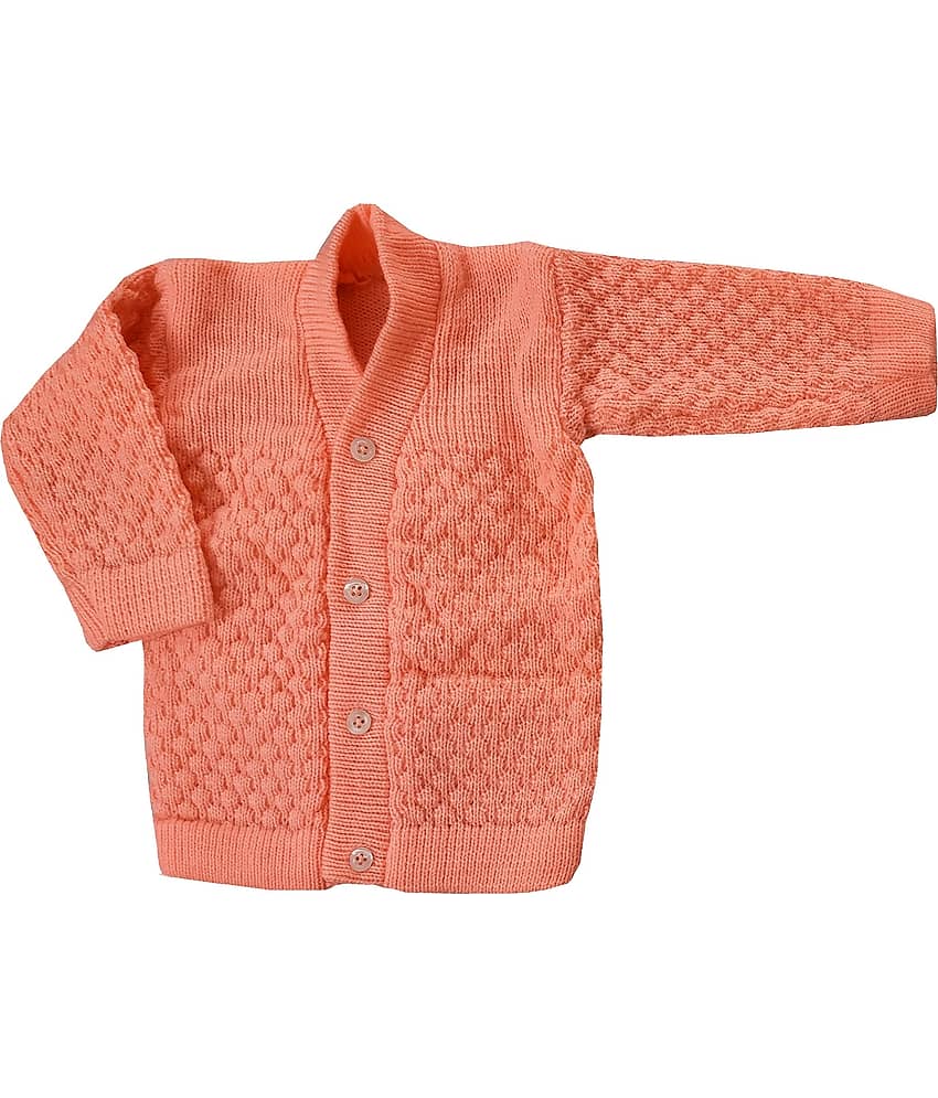 LITTLE PANDA Single Unisex for Baby Woollen Cardigans ( Maroon ) view 2