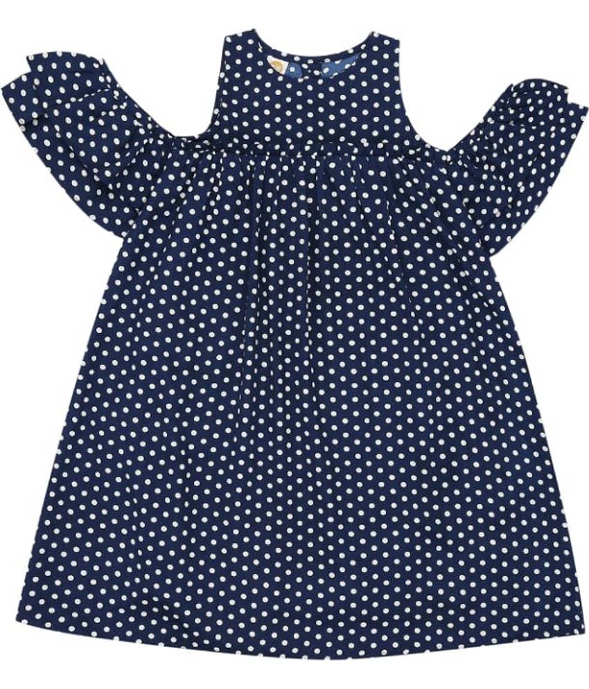 K&U Crepe A-line For Girls ( , Blue ) view 2