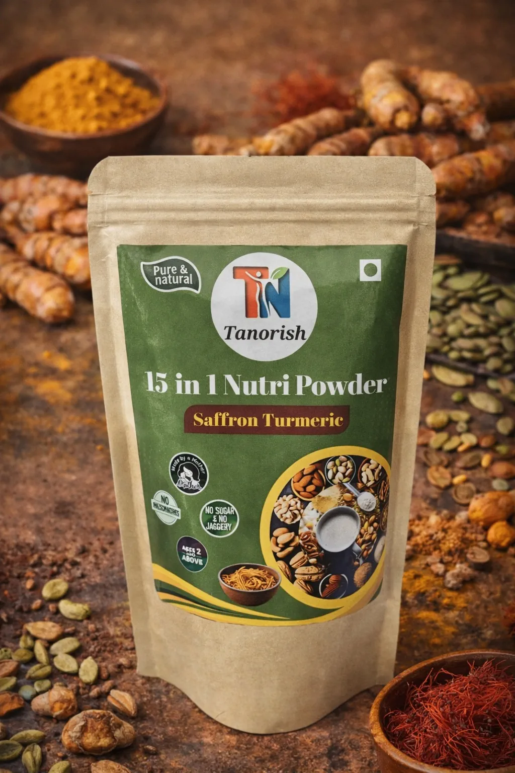 Tanorish 15-in-1 Saffron Turmeric Nutri Powder 200 G