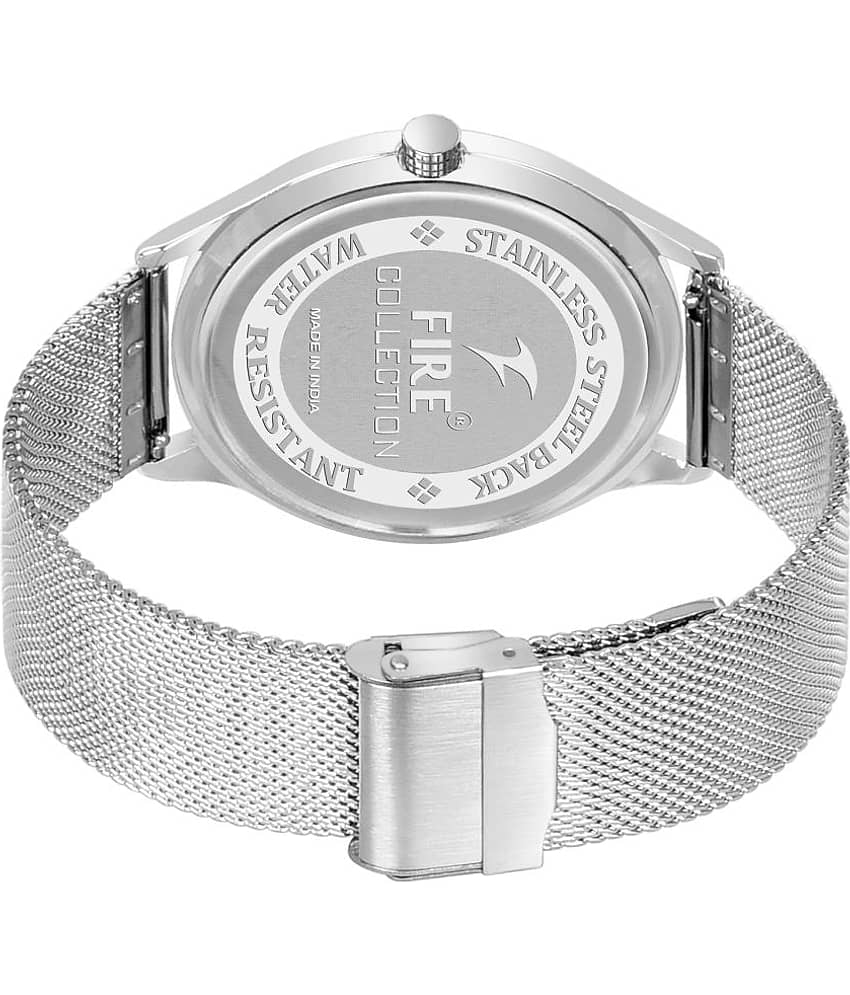 Fire Collection Silver Stainless Steel Analog Men's Watch view 2