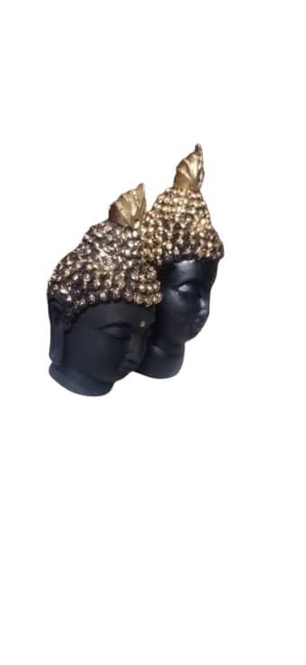 Handcrafted Polyresin Buddha Statues: Ideal for Home Decor and Gifting Set of 2. view 2