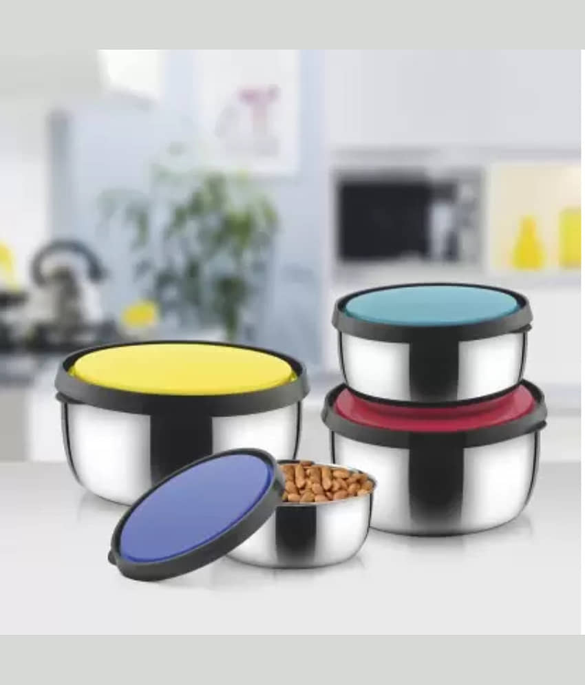 Classic Essentials CE1401 Container Steel Multicolor Food Container ( Set of 4 ) view 2