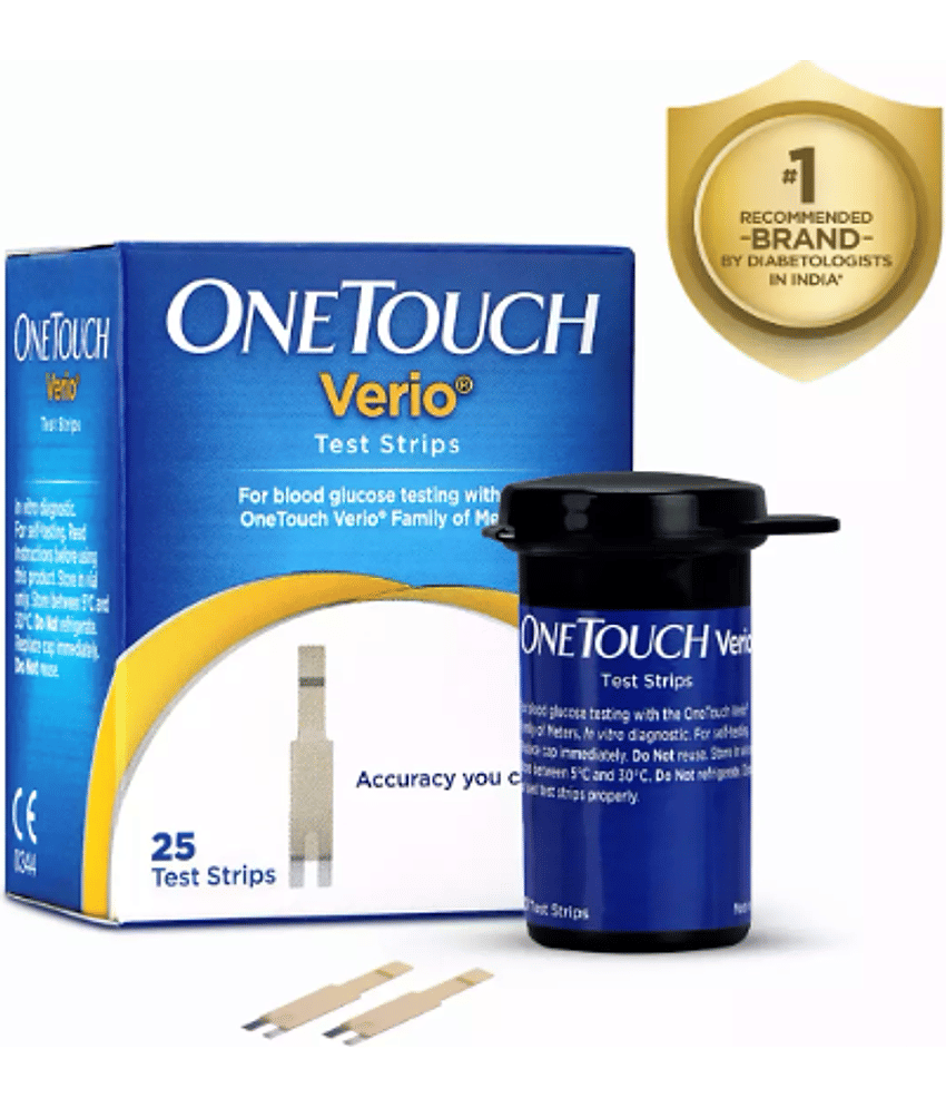 OneTouch Verio Test Strips | Pack of 25 Strips | For use with OneTouch Verio Flex Glucometer