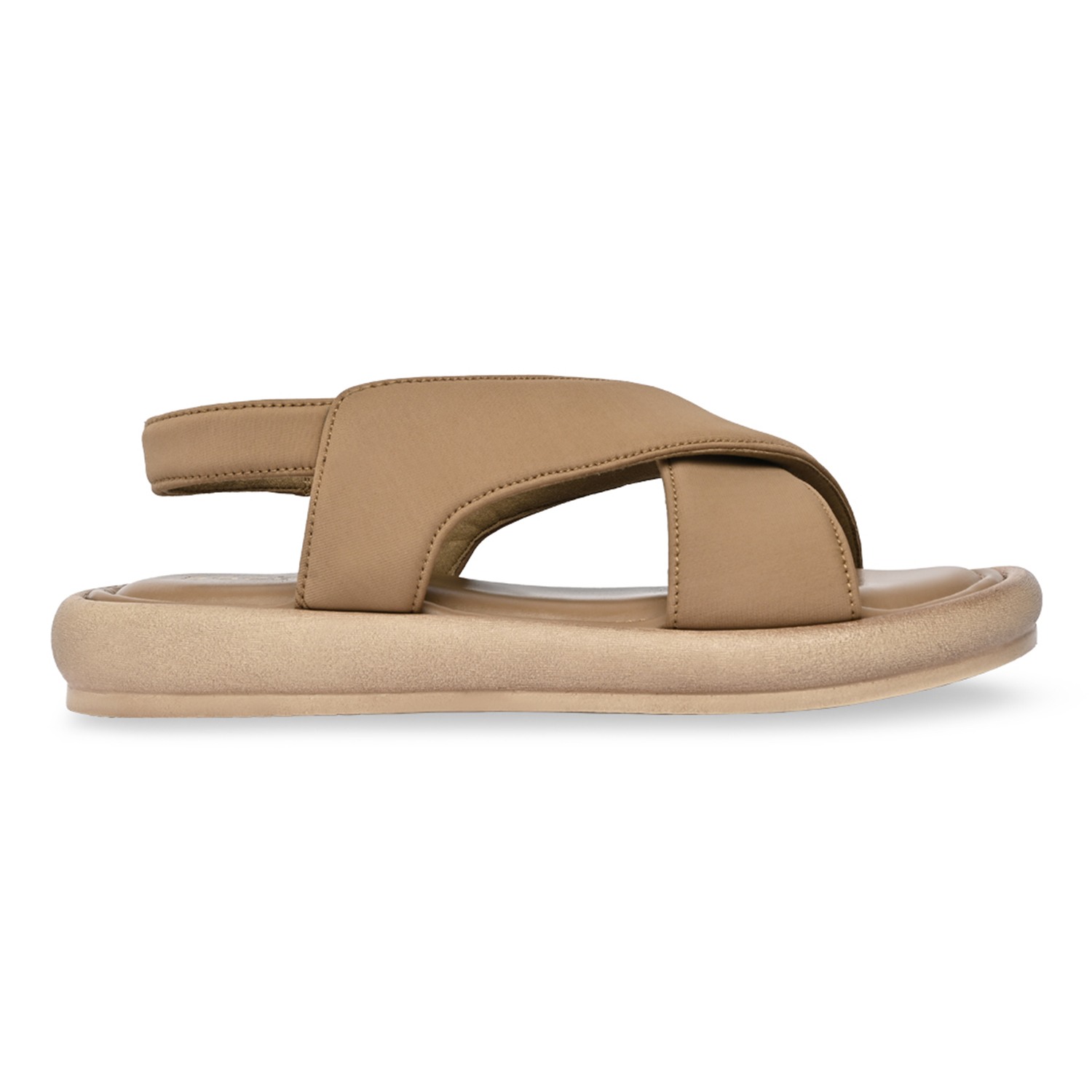 Beige Women Casual Cross Sandals view 2