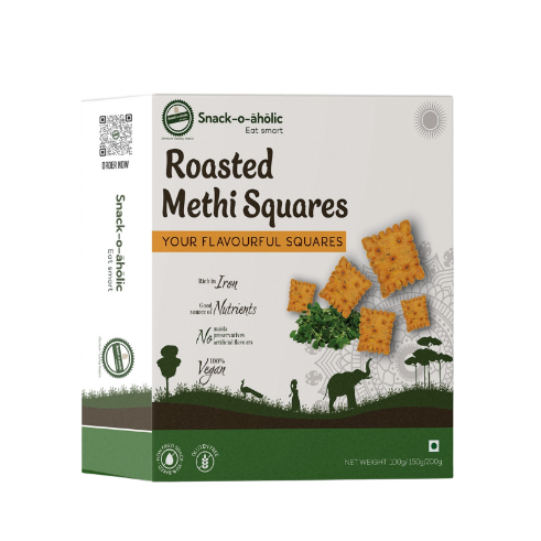 Snack O aholic Roasted Methi Squares - 100g