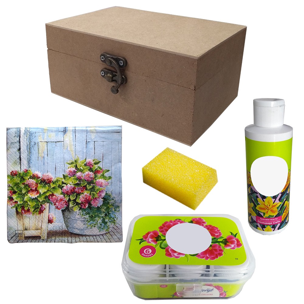 Decoupage Art on MDF box DIY Kit by Penkraft view 2