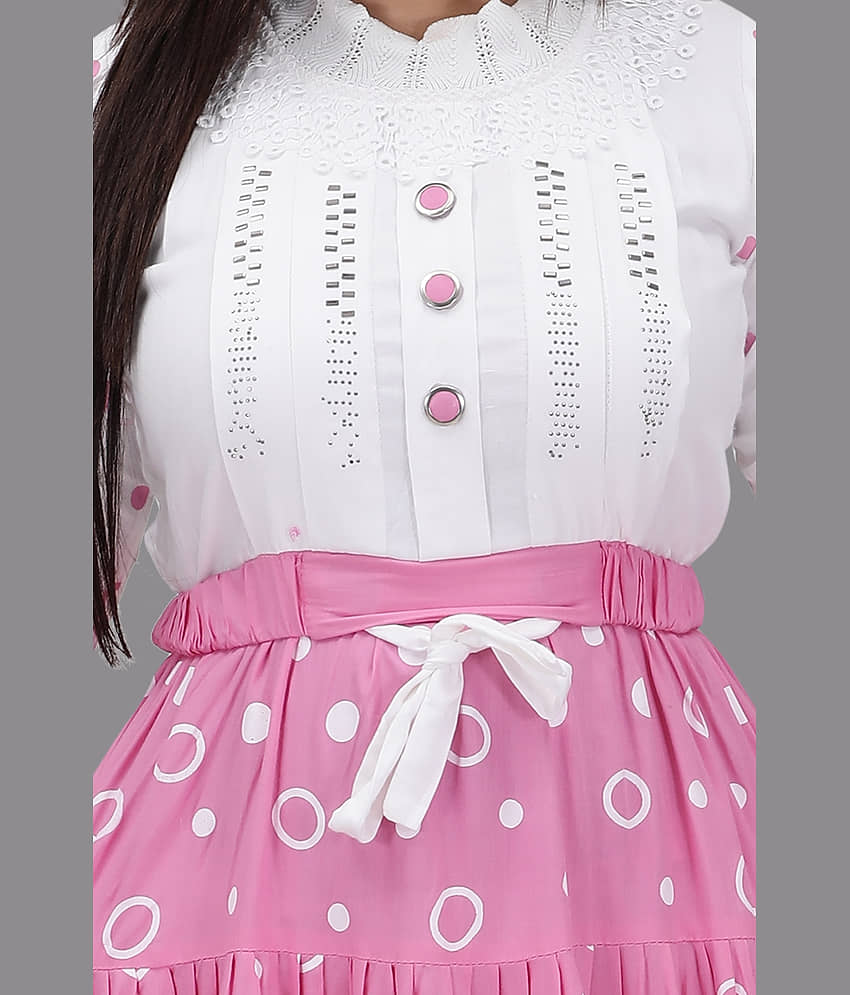 NEWSIFA Women Rayon Embellished ( Pink ) view 2