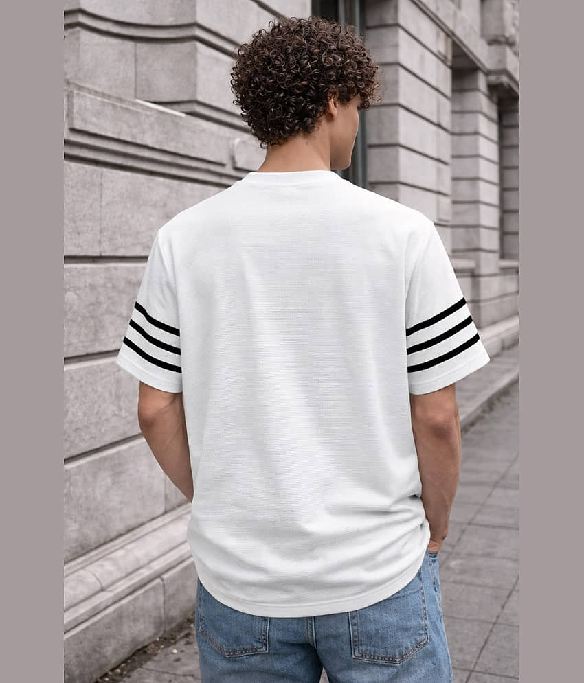 FTX Men Polyester Oversized Fit Printed T-Shirt ( White ) view 2