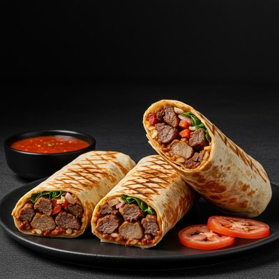 Beef Mutton Kubus Roti Shawarma