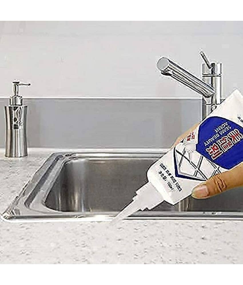 Waterproof Tile Gap/Crack/Grout Filler Water Resistant Silicone Sealant for DIY Home Sink Gaps/Tiles Gaps/Grouts Repair Filler Tube For Home view 2