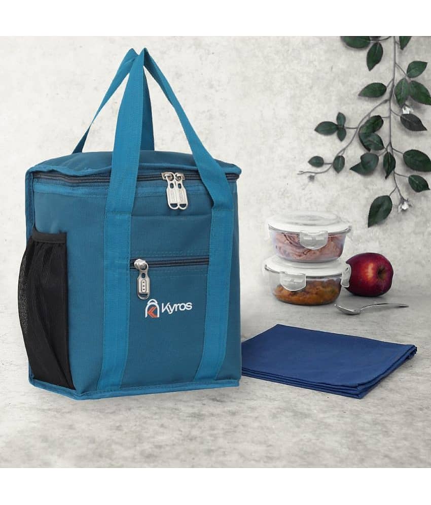 Kyros Blue Polyester Lunch Bag Pack of 2 view 2