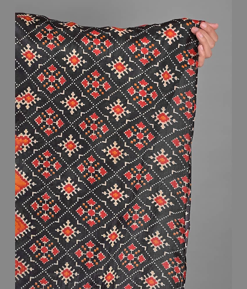 Apratim - Black Silk Women's Dupatta - ( Pack of 1 ) view 2